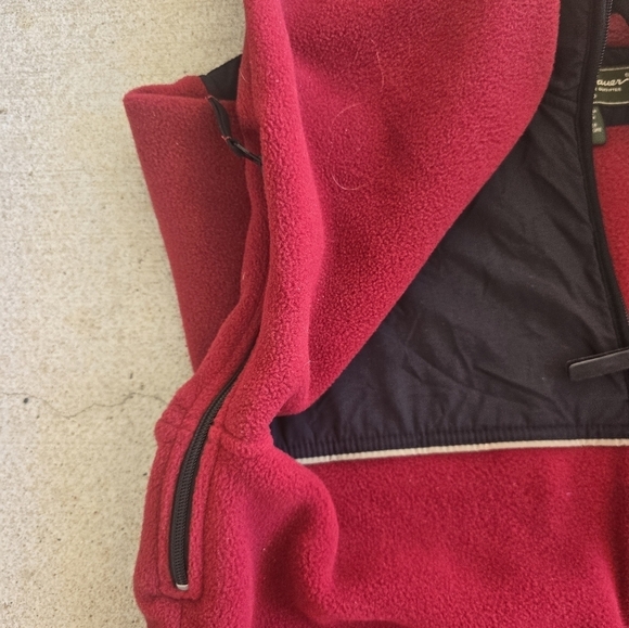 VTG 90s Eddie Bauer Polarec Fleece Jacket Sz M ZipUp Men Black Red Outdoor Thick - Picture 12 of 12